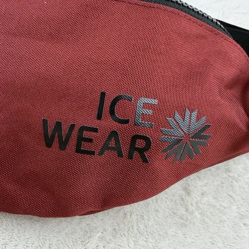 HNÚKUR Bum Bag Icewear Iceland Dark Red Fanny Pack- EUC‎